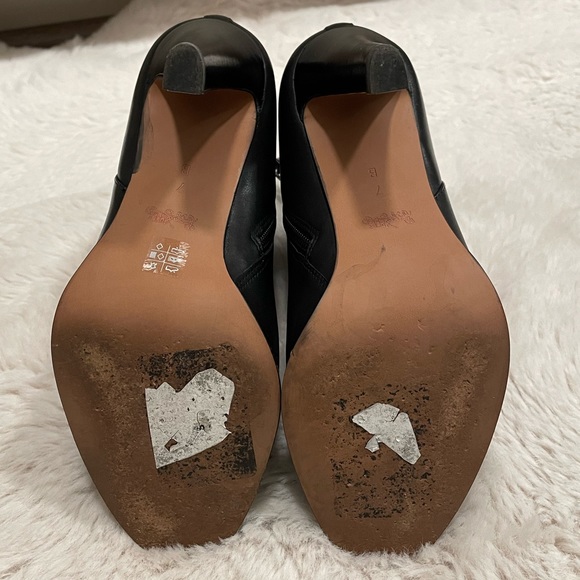 COACH Calf Leather Black “Jemma” Ankle Booties - Sz 7 - Picture 5 of 8